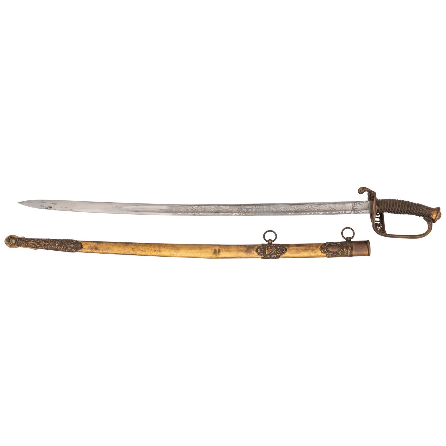 Horstmann Model 1850 Staff and Field Officer's Sword Presented to Lt. Colonel (General) James Selfridge - 46th PA Infantry