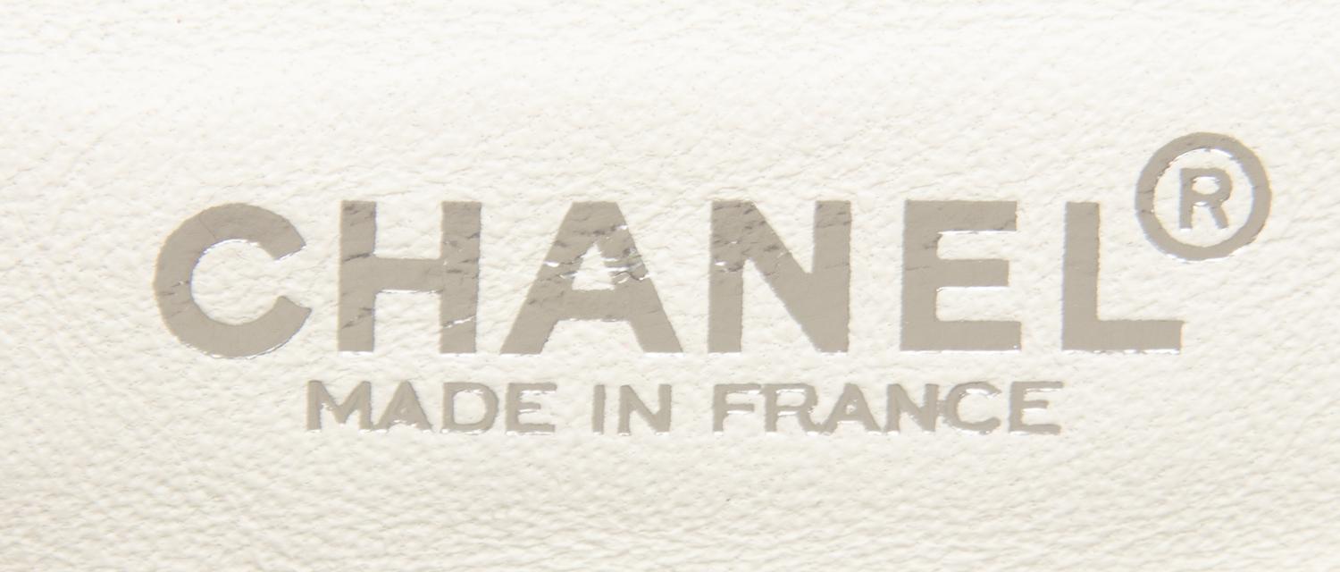 CHANEL, WHITE MINI FLAP BAG