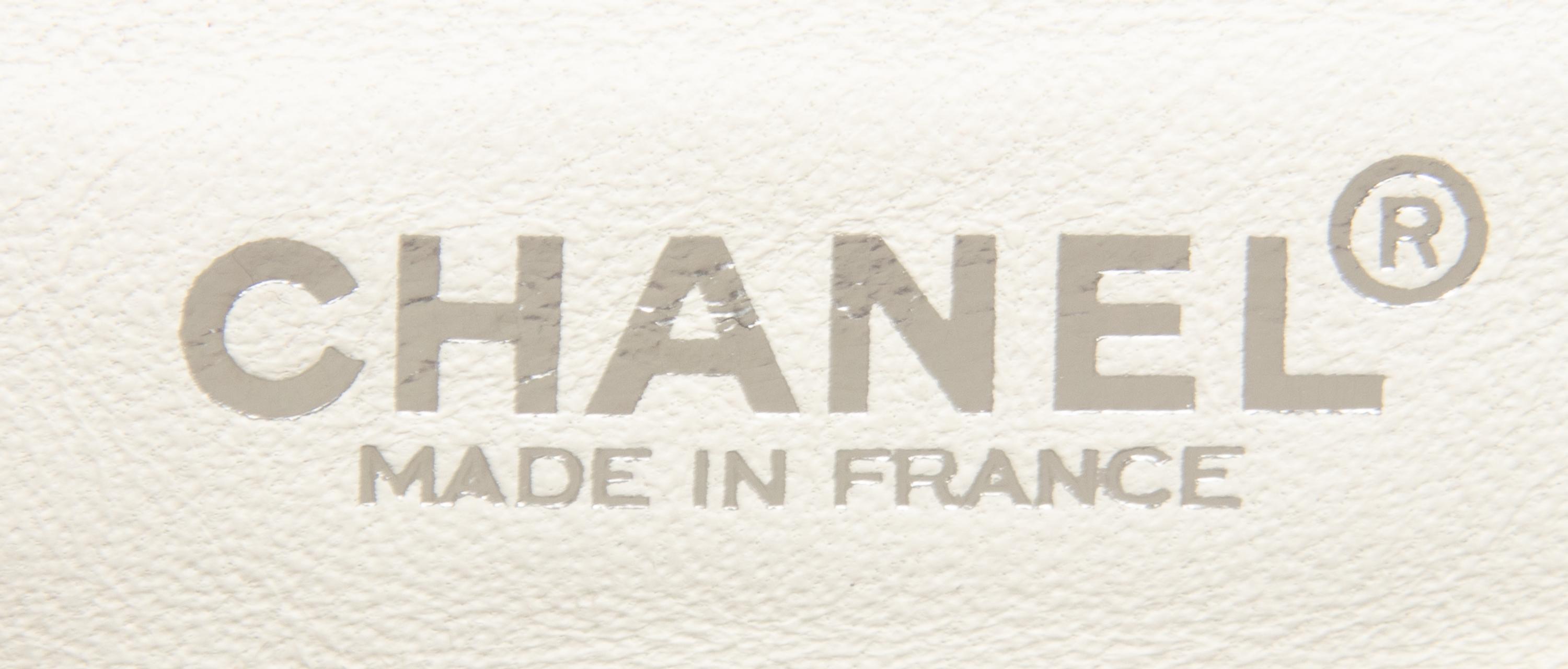 CHANEL, WHITE MINI FLAP BAG