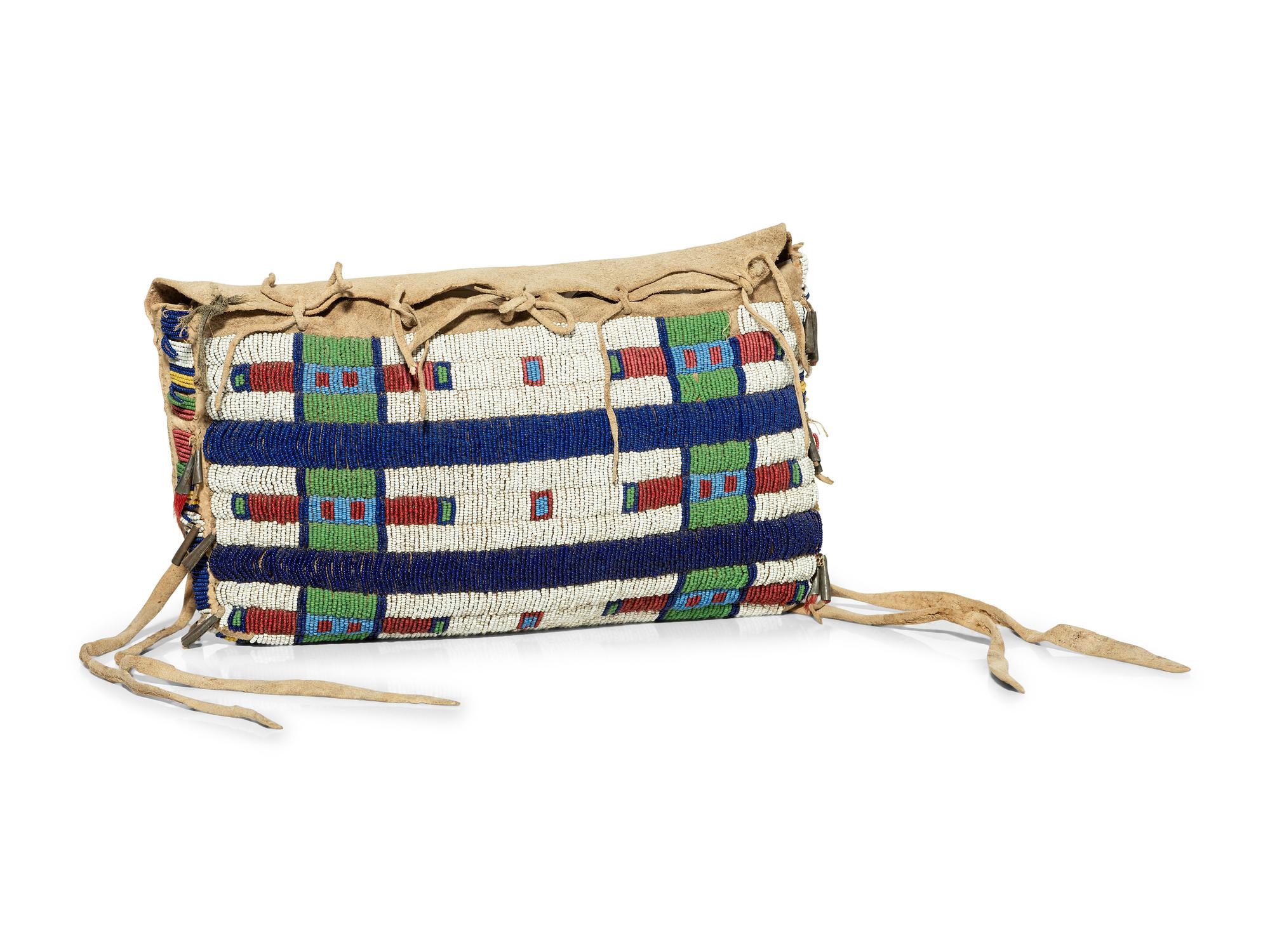 Plains Beaded Hide Work Bag