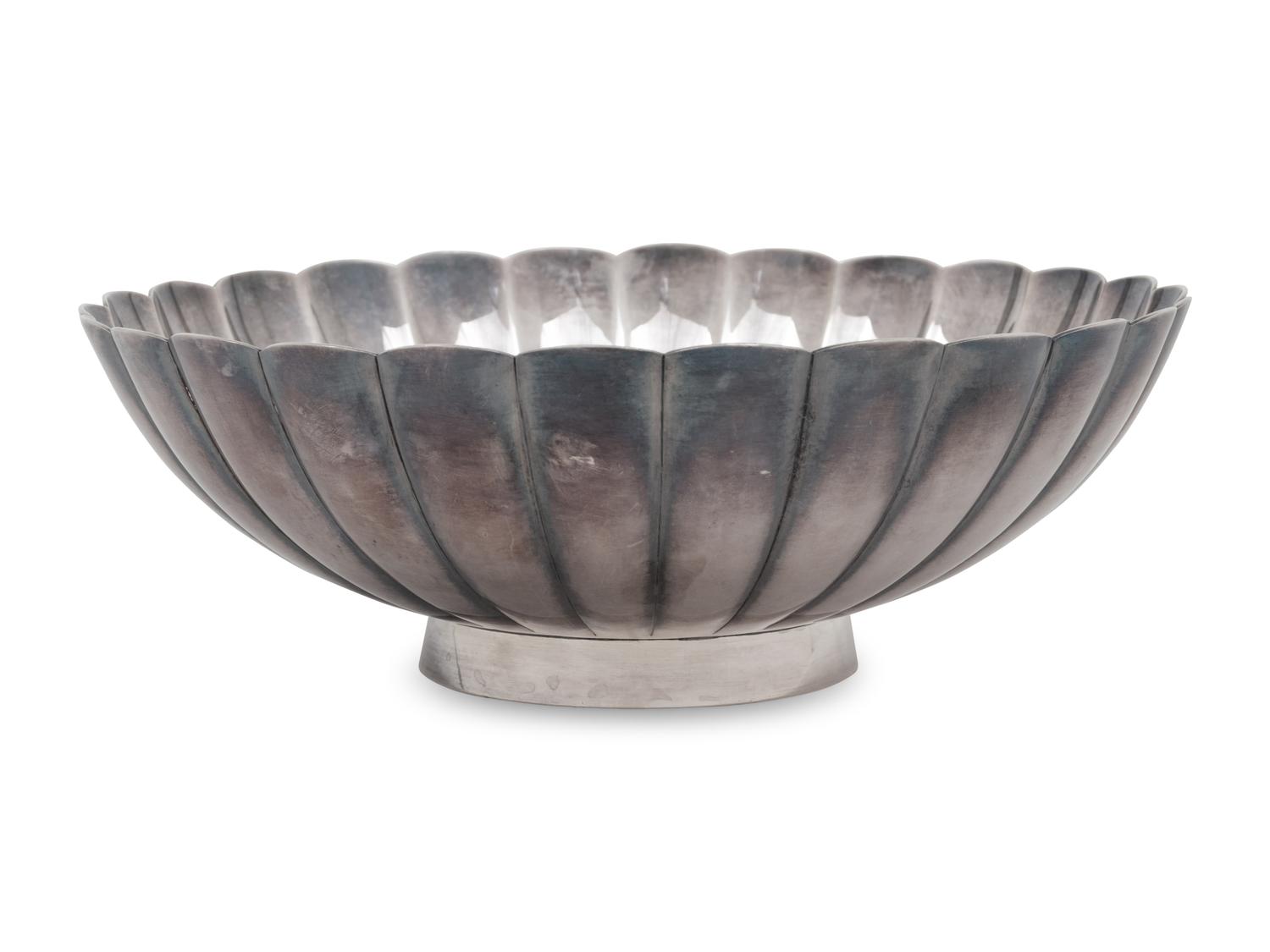 A Japanese Silver Fruit Bowl