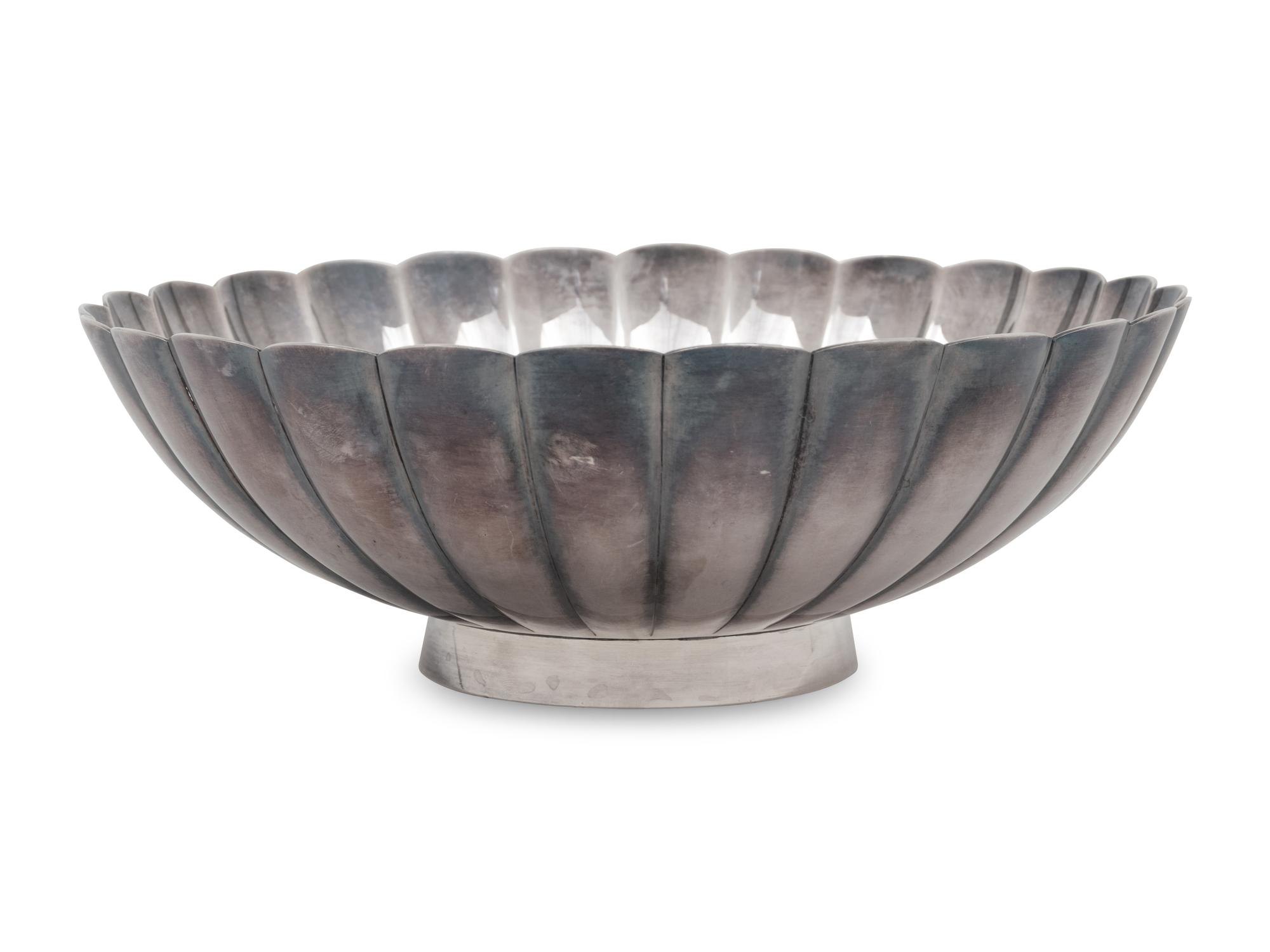 A Japanese Silver Fruit Bowl
