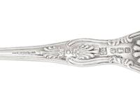 A Cooper Brothers Silver Flatware Service in a Fitted Burl Walnut Chest