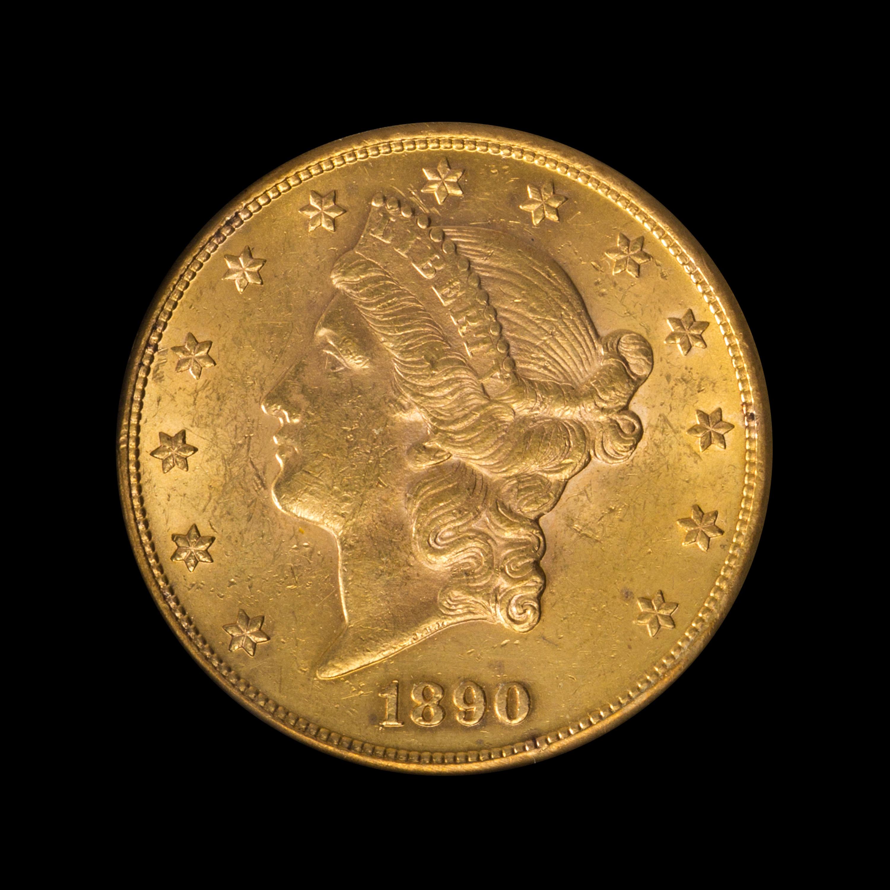 A United States 1890 Liberty Head $20 Gold Coin