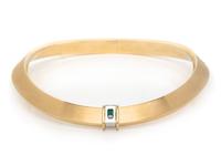 BICOLOR GOLD AND EMERALD COLLAR NECKLACE