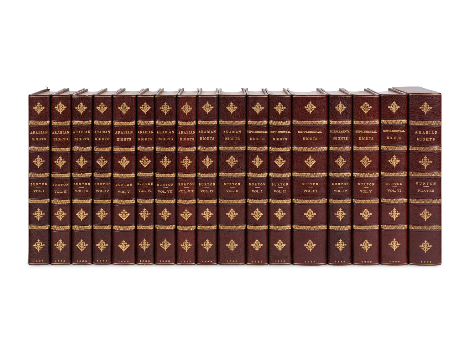 BURTON, Richard Francis, Sir (1821-1890), translator. The Book of the Thousand Nights and a Night. [And:] Supplemental Nights. Benares: The Kamashastra Society for Private Subscribers Only, 1885-1888.