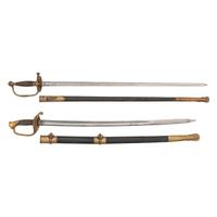 Two Presentation Swords to Lieutenant and Colonel (General) Gershom Mott, An Ames 1840 Officers Sword and an Ames 1850 Foot Officers Sword
