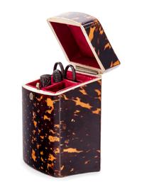 A Regency Tortoiseshell Needlework Set