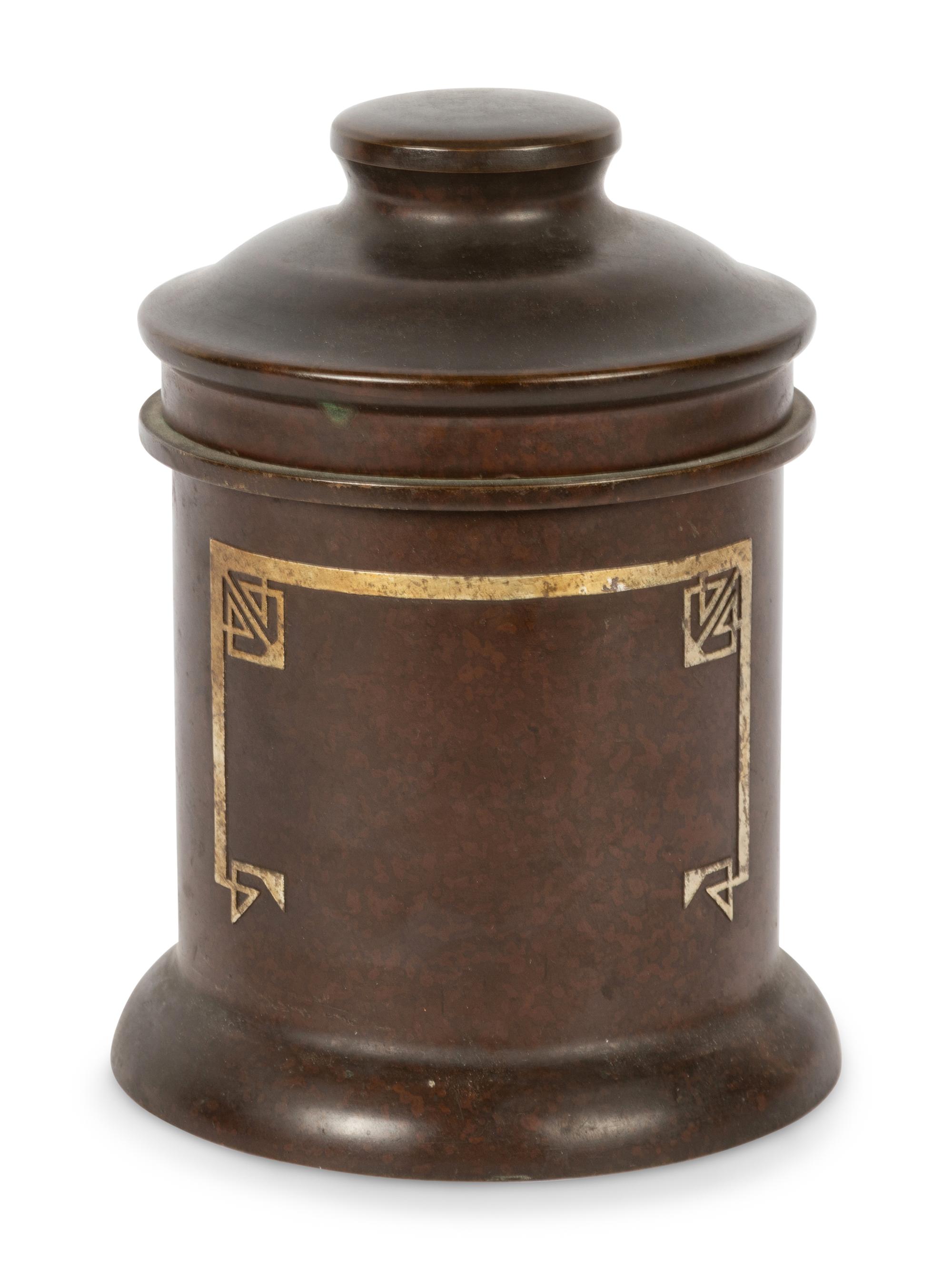 A Heintz Sterling on Bronze Humidor