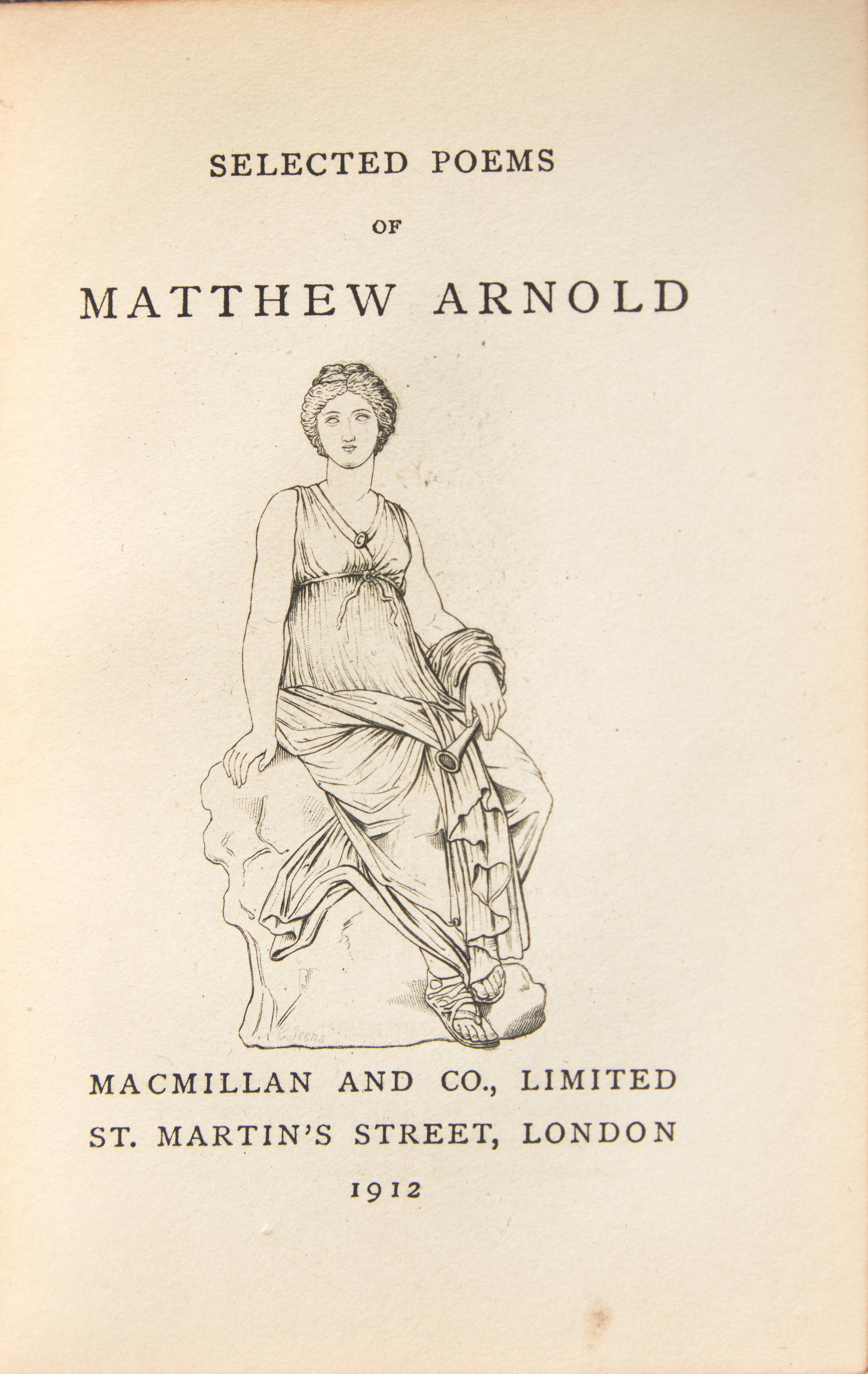 [Fine Bindings] [Ramage] [Arnold, Matthew] Selected Poems of Matthew Arnold