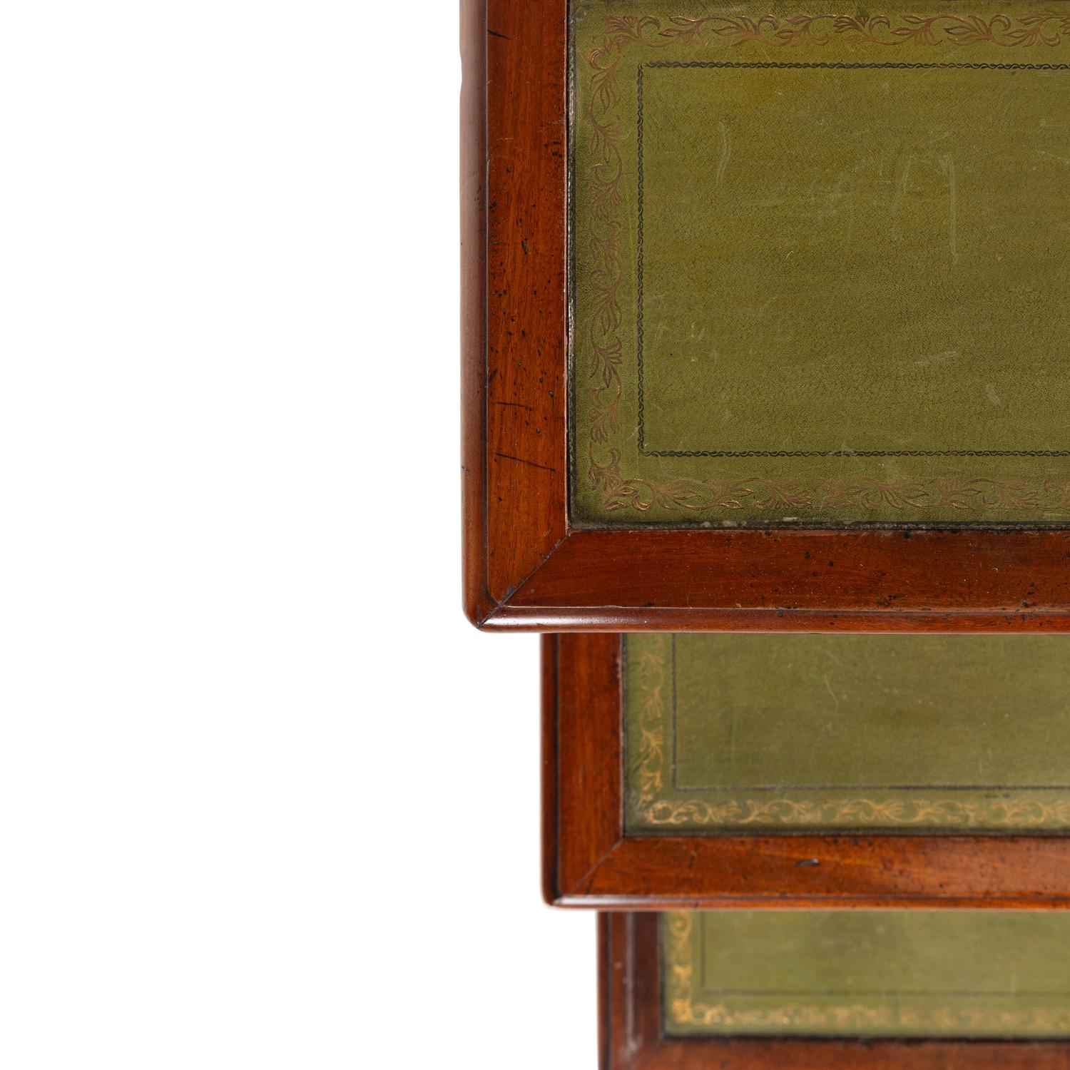 A Set of George IV Mahogany and Gilt-Tooled Leather Inset Library Steps