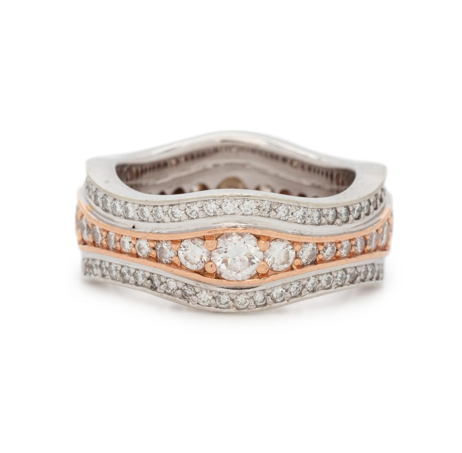 BICOLOR GOLD AND DIAMOND BAND