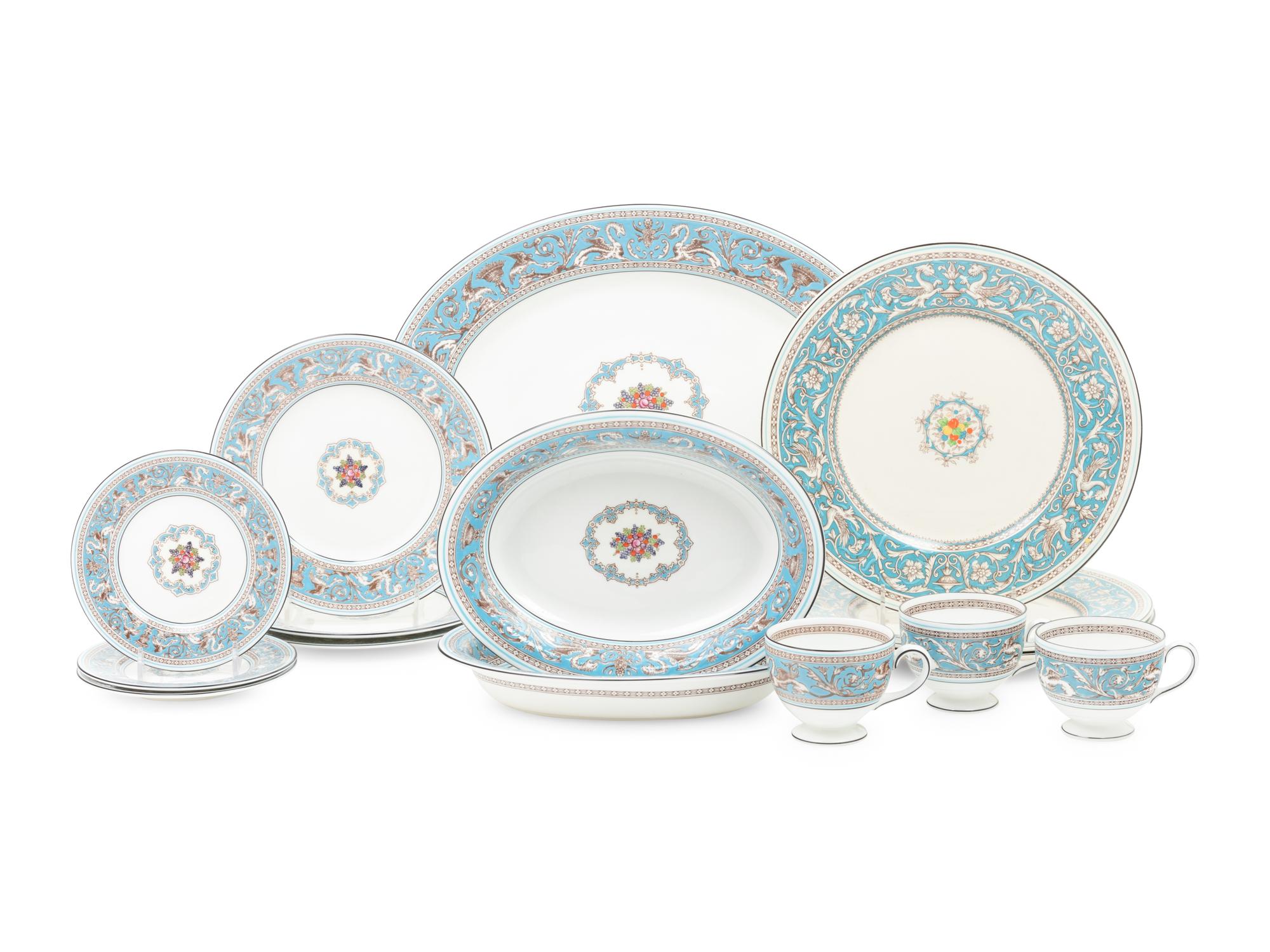 A Wedgwood Florentine Porcelain Dinner Service