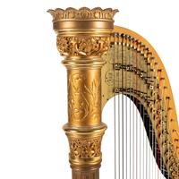 A Lyon and Healy Giltwood Harp