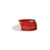 VHERNIER, YELLOW GOLD AND CARNELIAN 'PLATEAU' RING