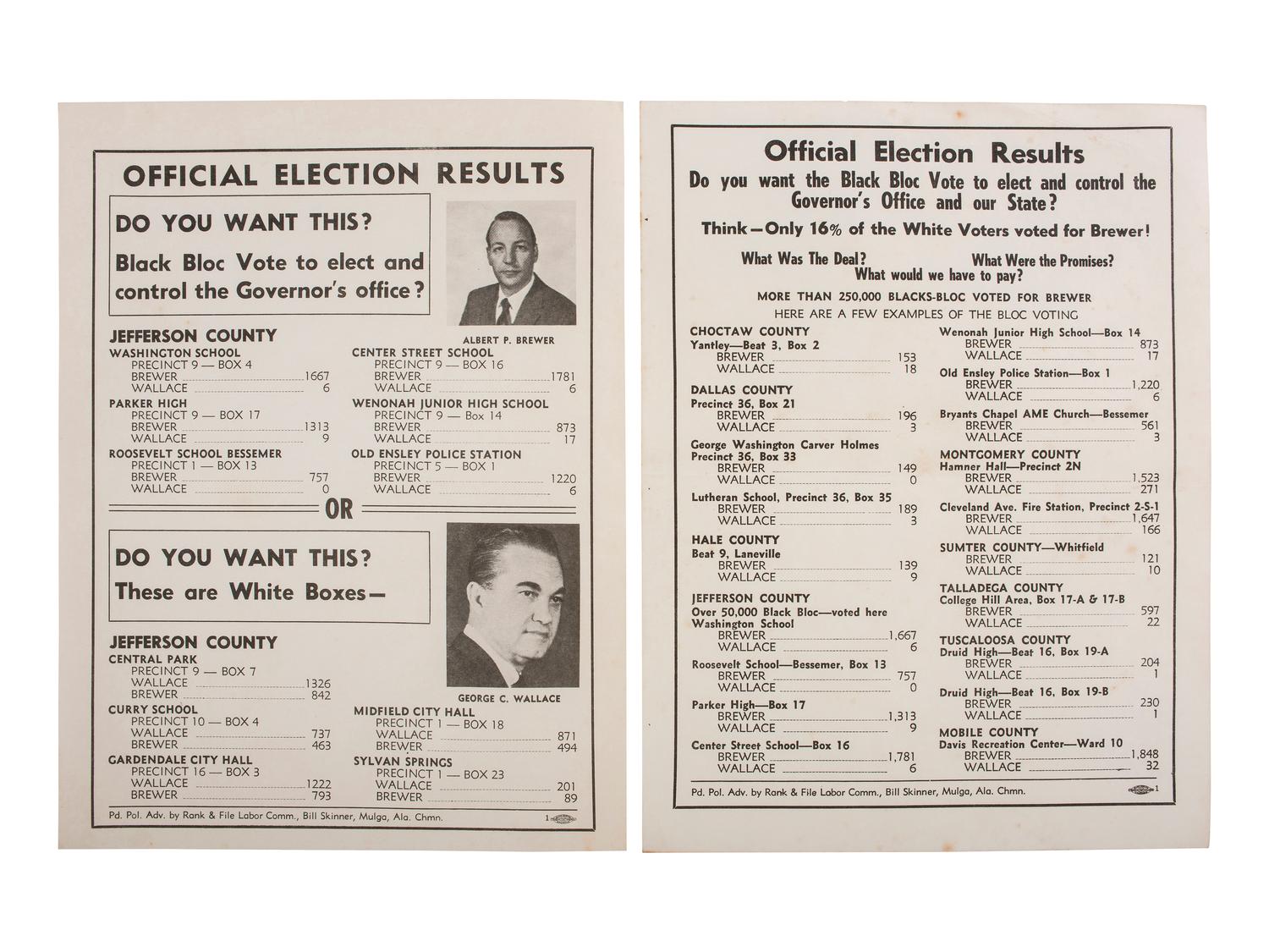 [AFRICAN AMERICANA] -- [POLITICS - CIVIL RIGHTS]. A group of over 15 mid-20th century documents highlighted by Alabama "Black Bloc Vote" fliers.