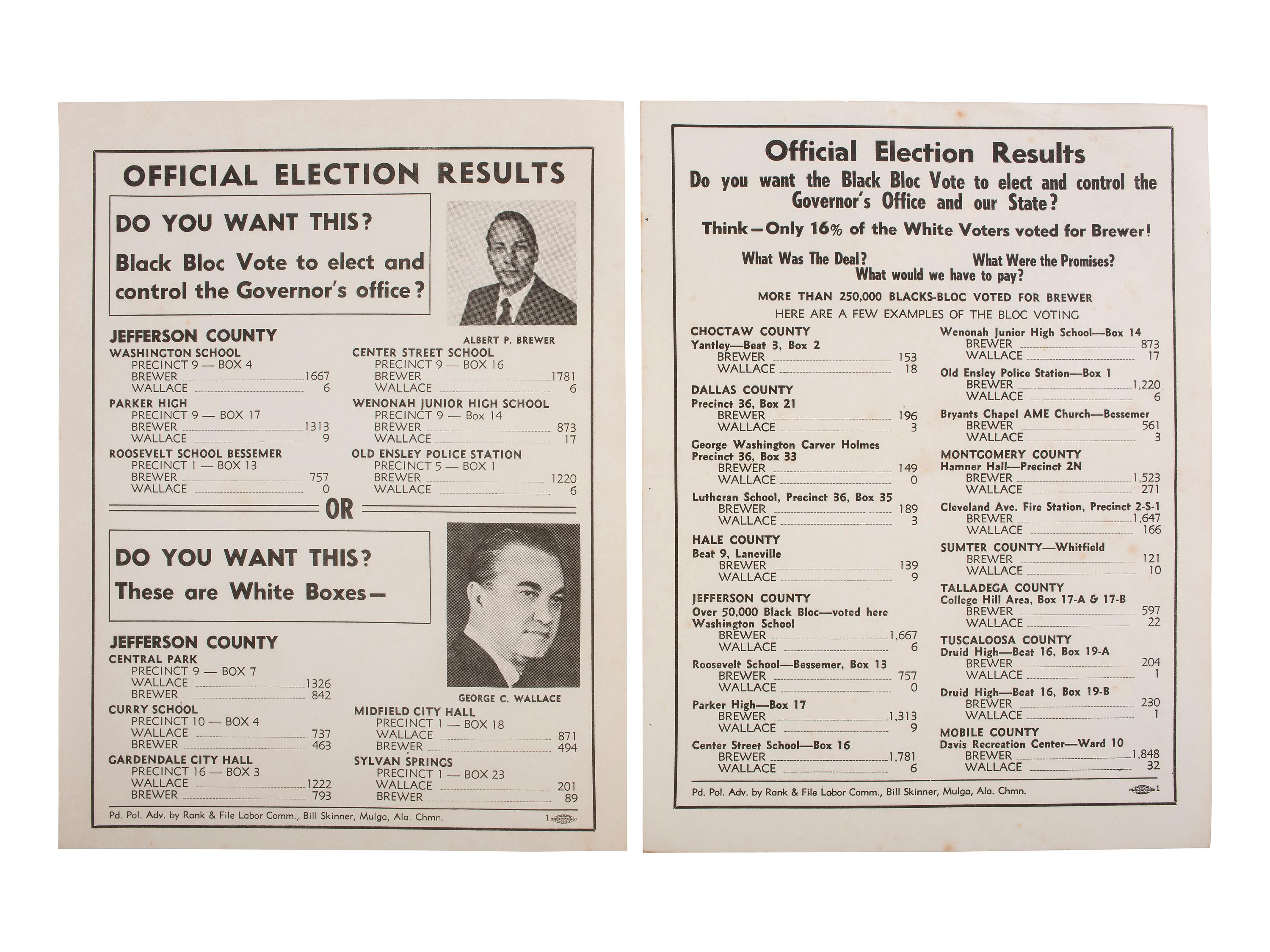 [AFRICAN AMERICANA] -- [POLITICS - CIVIL RIGHTS]. A group of over 15 mid-20th century documents highlighted by Alabama "Black Bloc Vote" fliers.