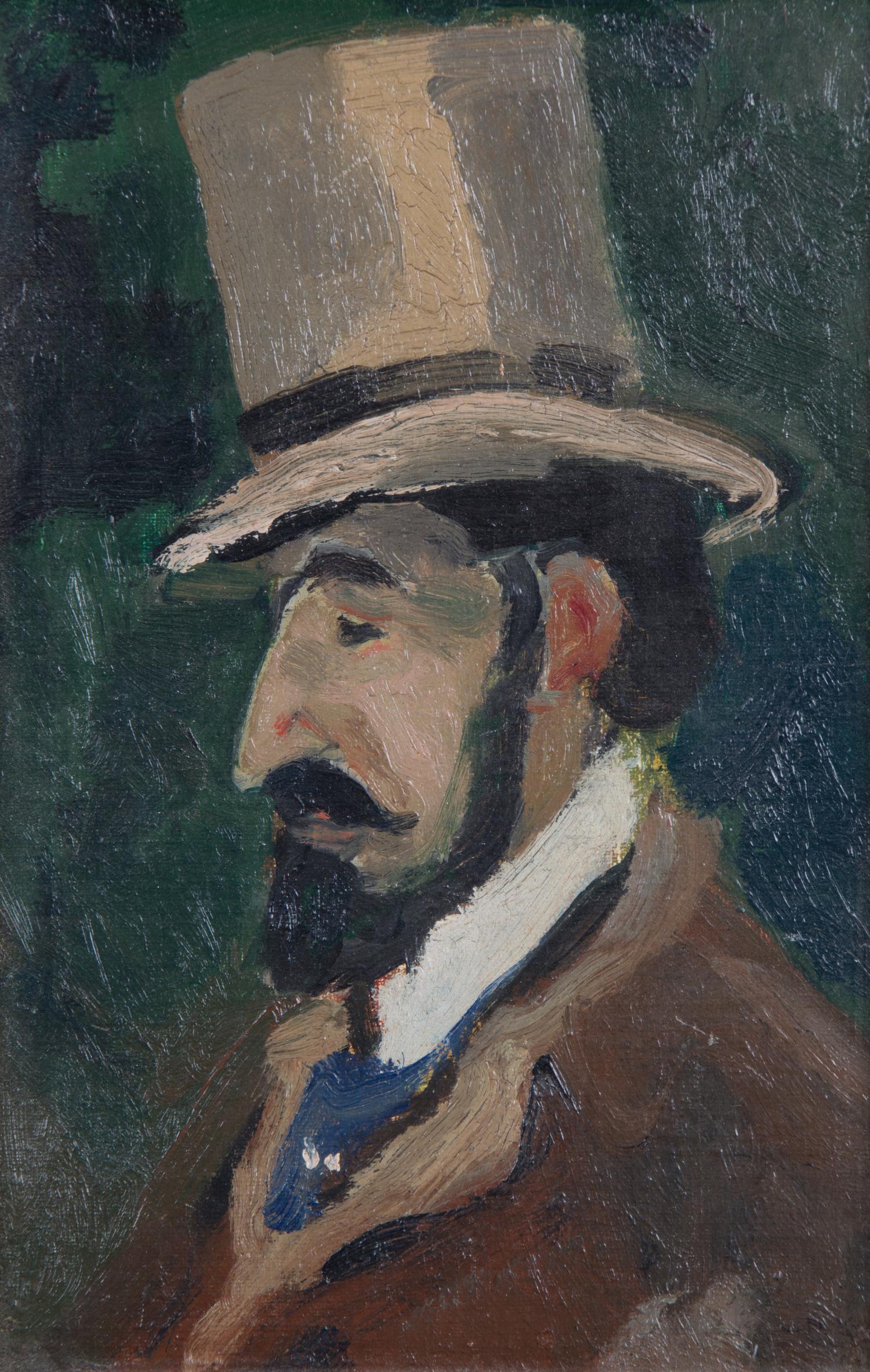 Bernard Lamotte, (French, 1903-1983), Profile of a Man in a Top Hat