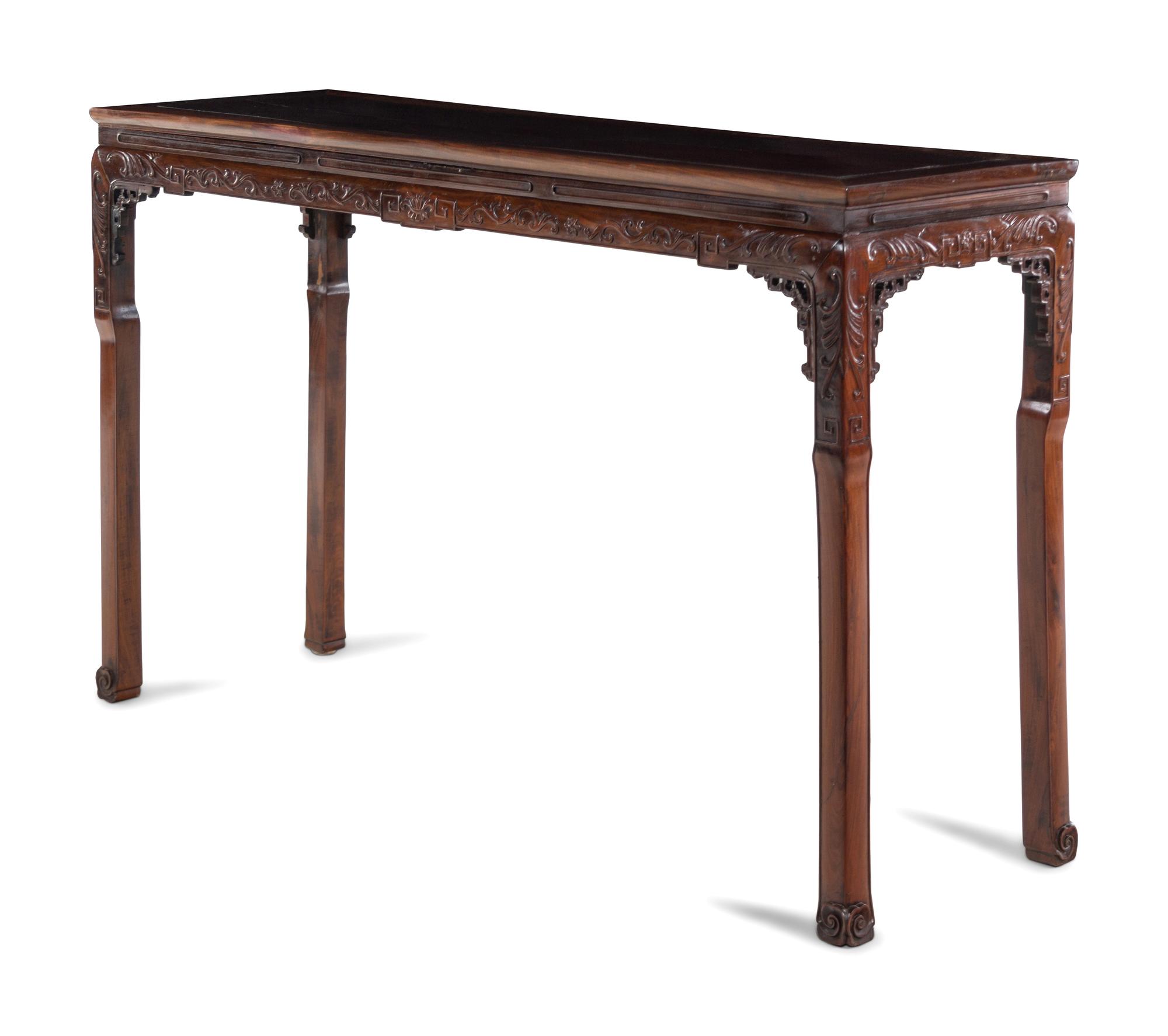A Chinese Carved Hardwood Altar Table