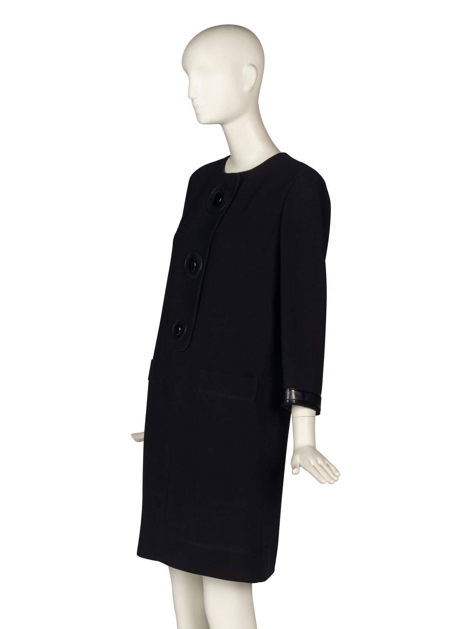 Pierre Cardin Haute Couture Dress With Vinyl Accents