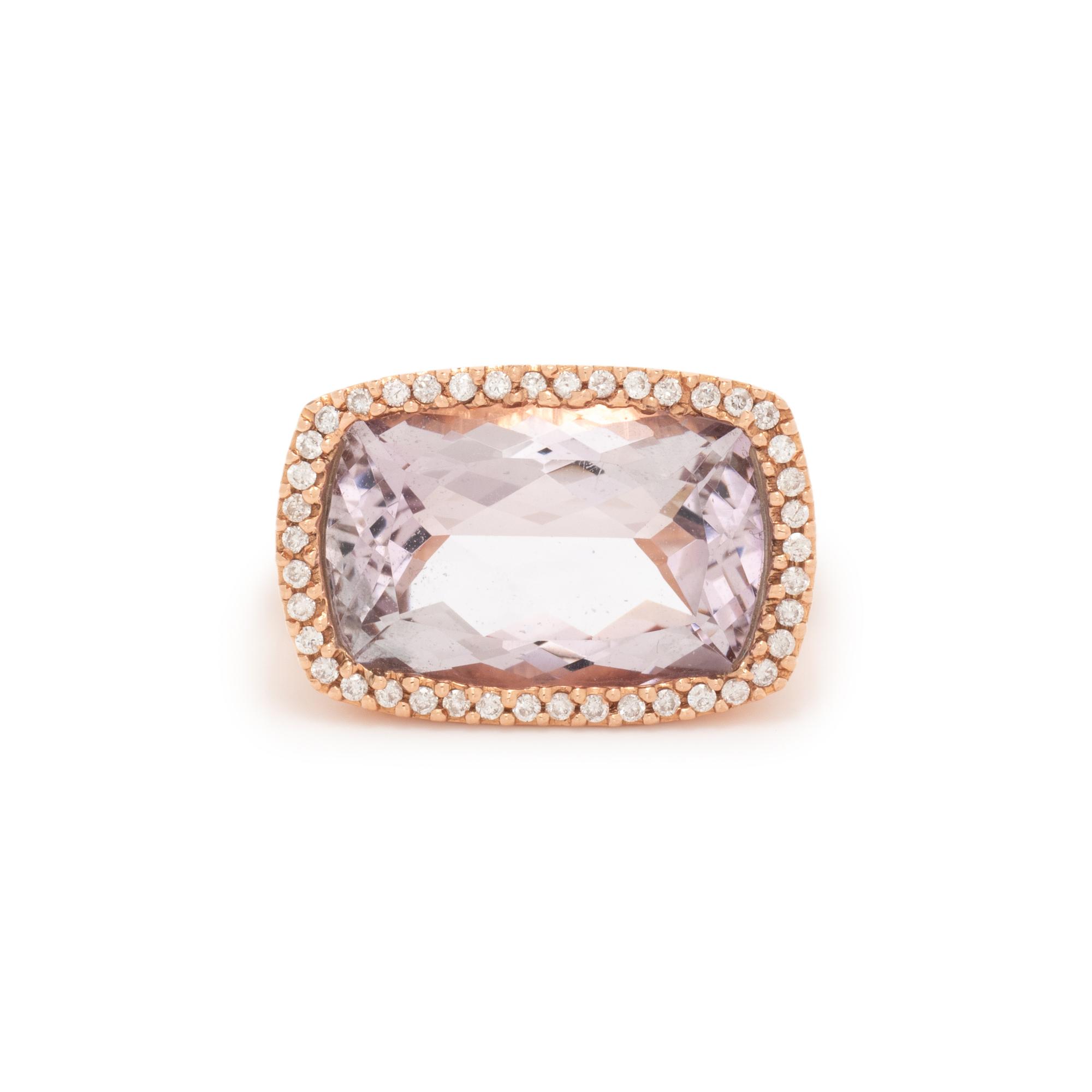 AMETHYST AND DIAMOND RING