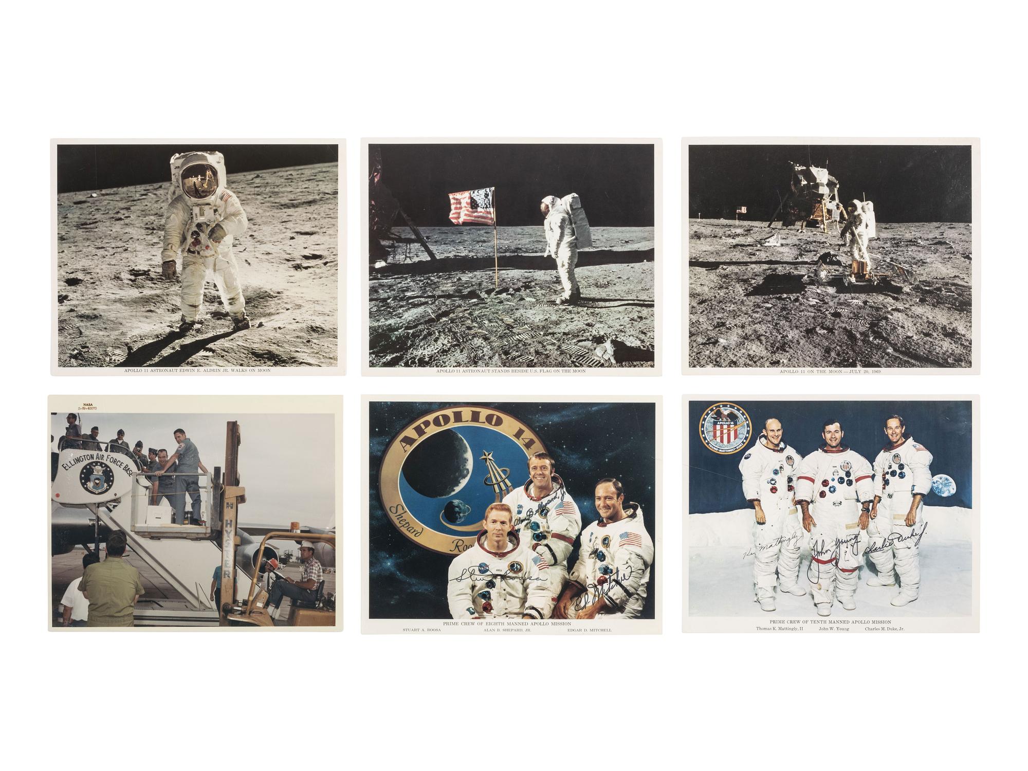 [SPACE & EXPLORATION]. A collection of NASA photographs, including "Red Number" examples, with related publications.