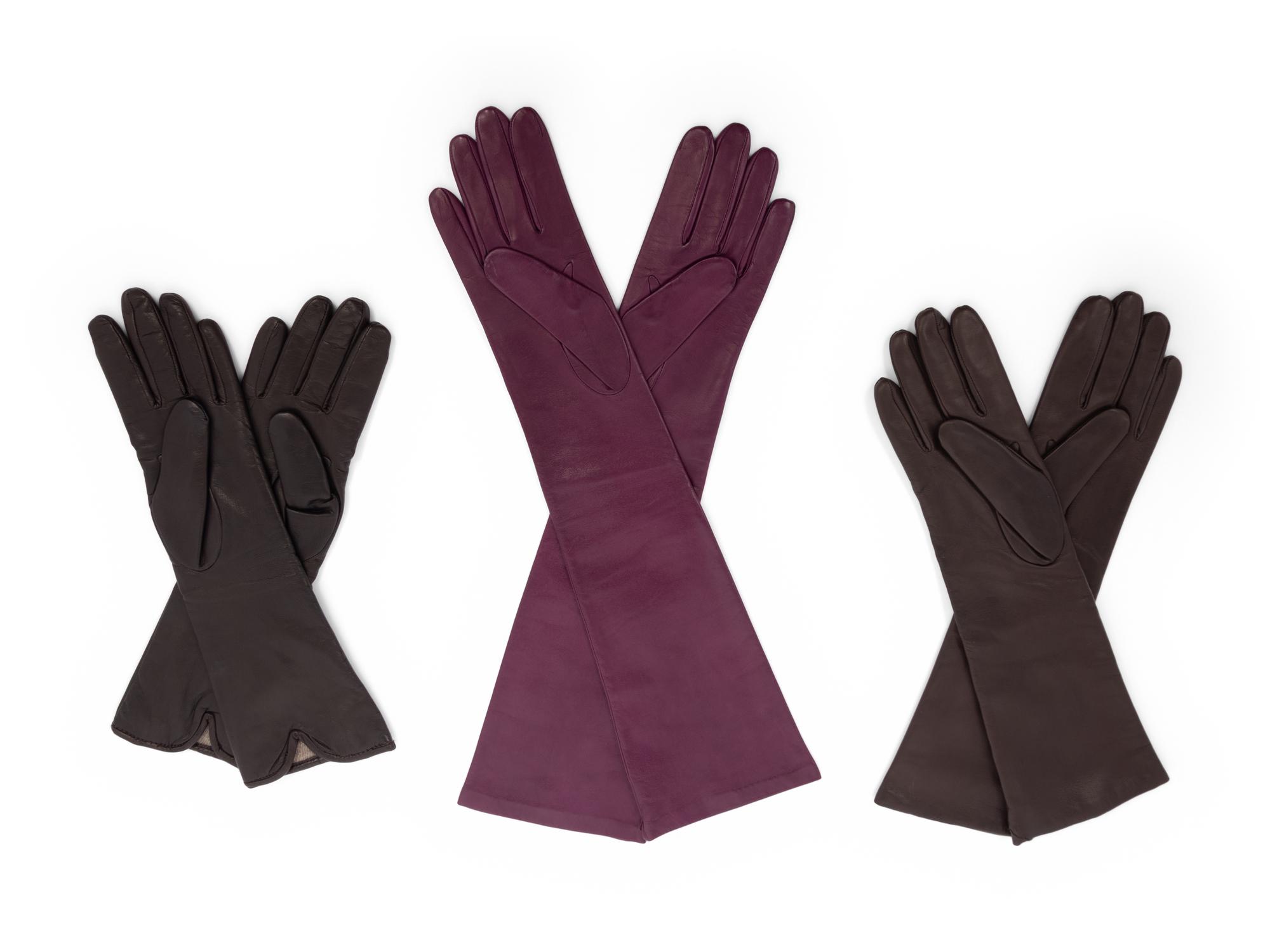 Three Leather Gloves: Two J. Mendel, One Barneys