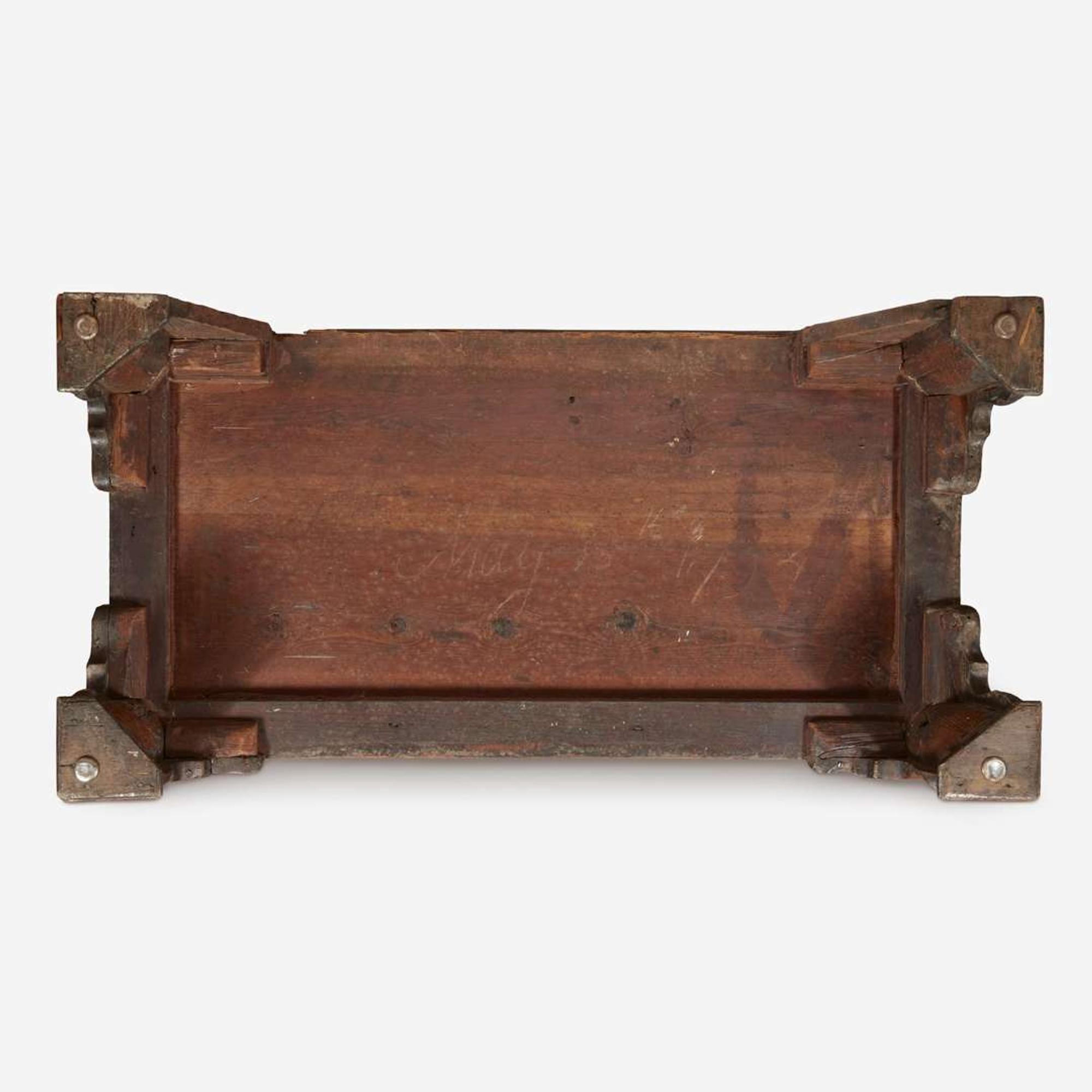 A Chippendale mahogany desk and bookcase John Janvier, Sr. (1749-1801), Cantwell's Bridge, New Castle County, Delaware, dated, "May 15th 1794"