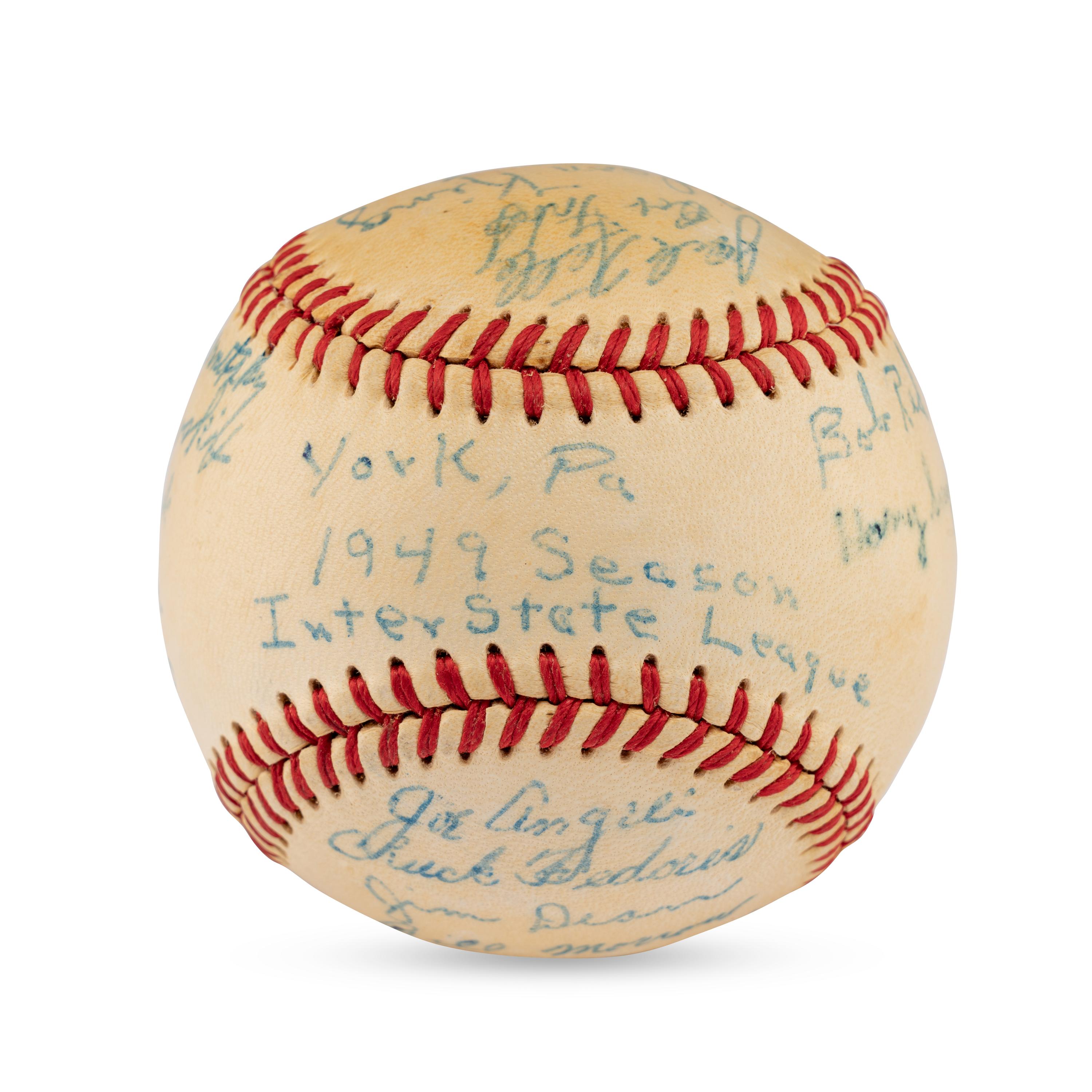 A 1949 New York White Roses Team Signed Autograph Baseball