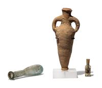 A Phoenician Glass Vessel, Roman Spindle and Islamic Glass