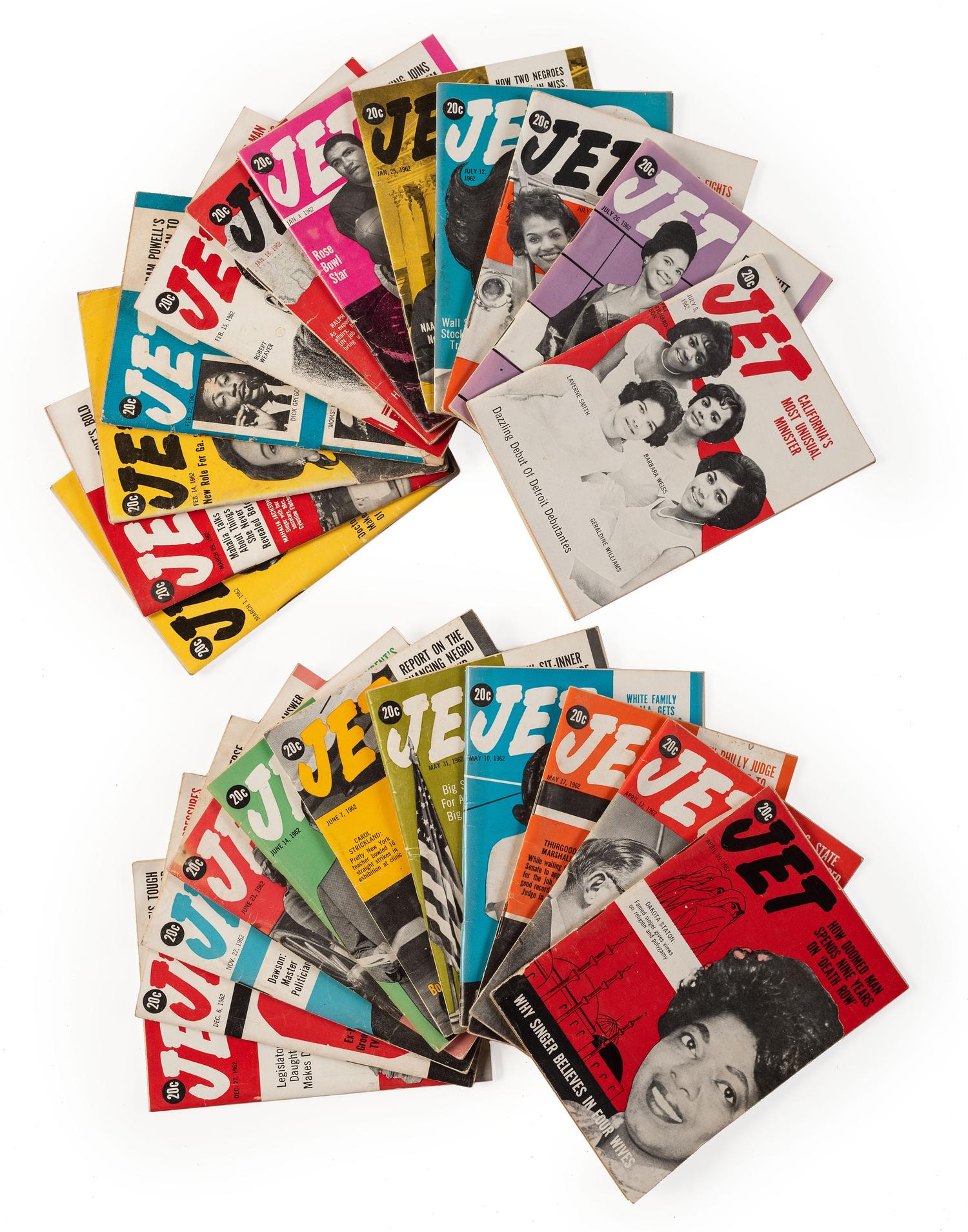 [CIVIL RIGHTS]. Jet . 250 issues (incomplete run). Chicago, IL: Johnson Publishing Co., 1952-1970.