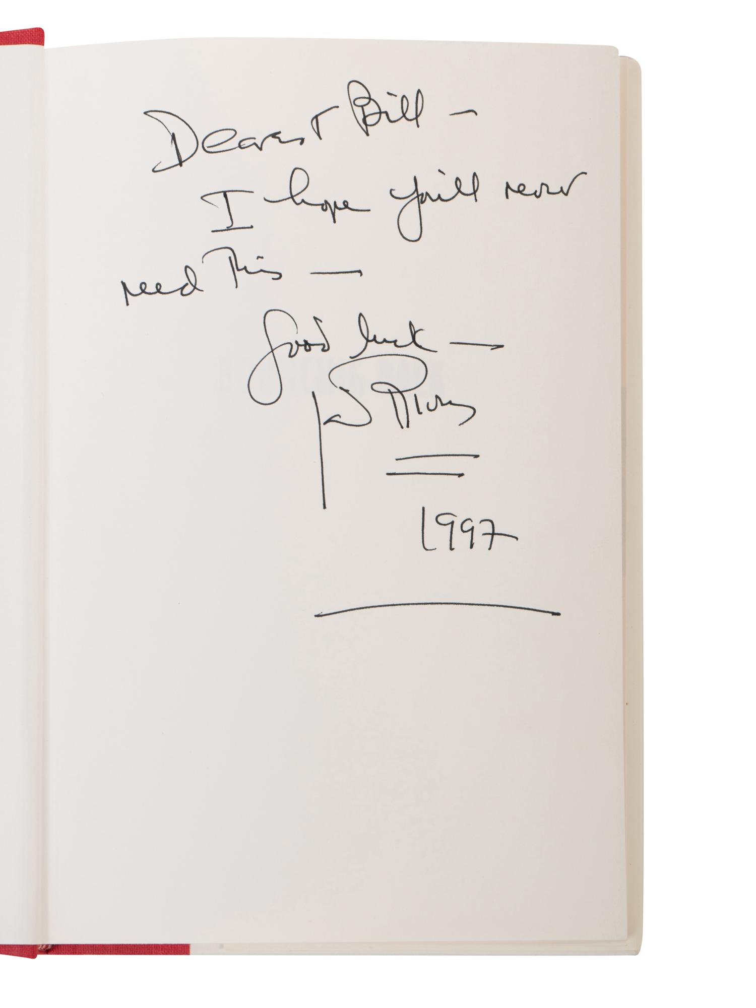 (Books) A group of 8 autographed books by writers, authors, and directors, comprising: