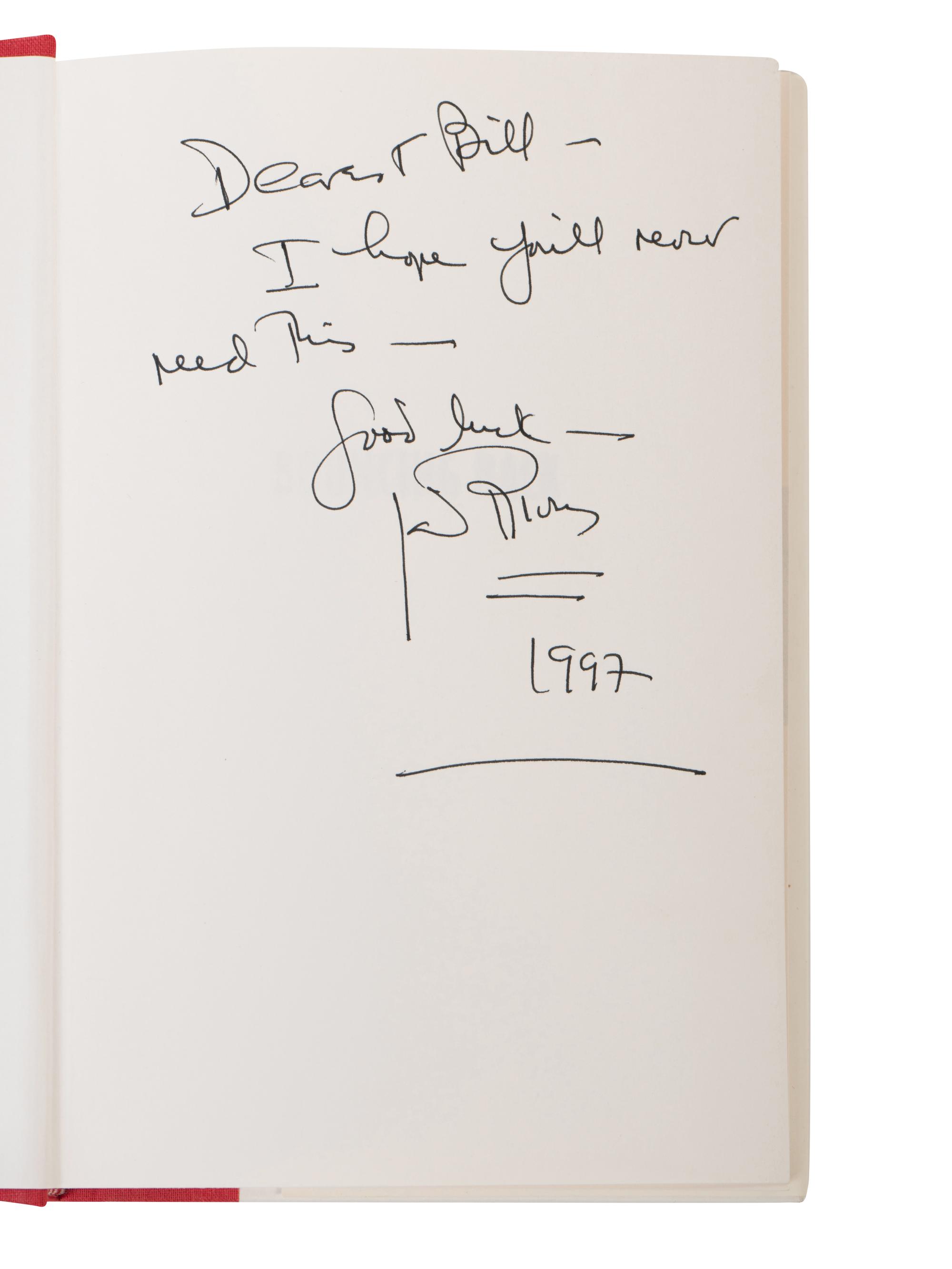 (Books) A group of 8 autographed books by writers, authors, and directors, comprising:
