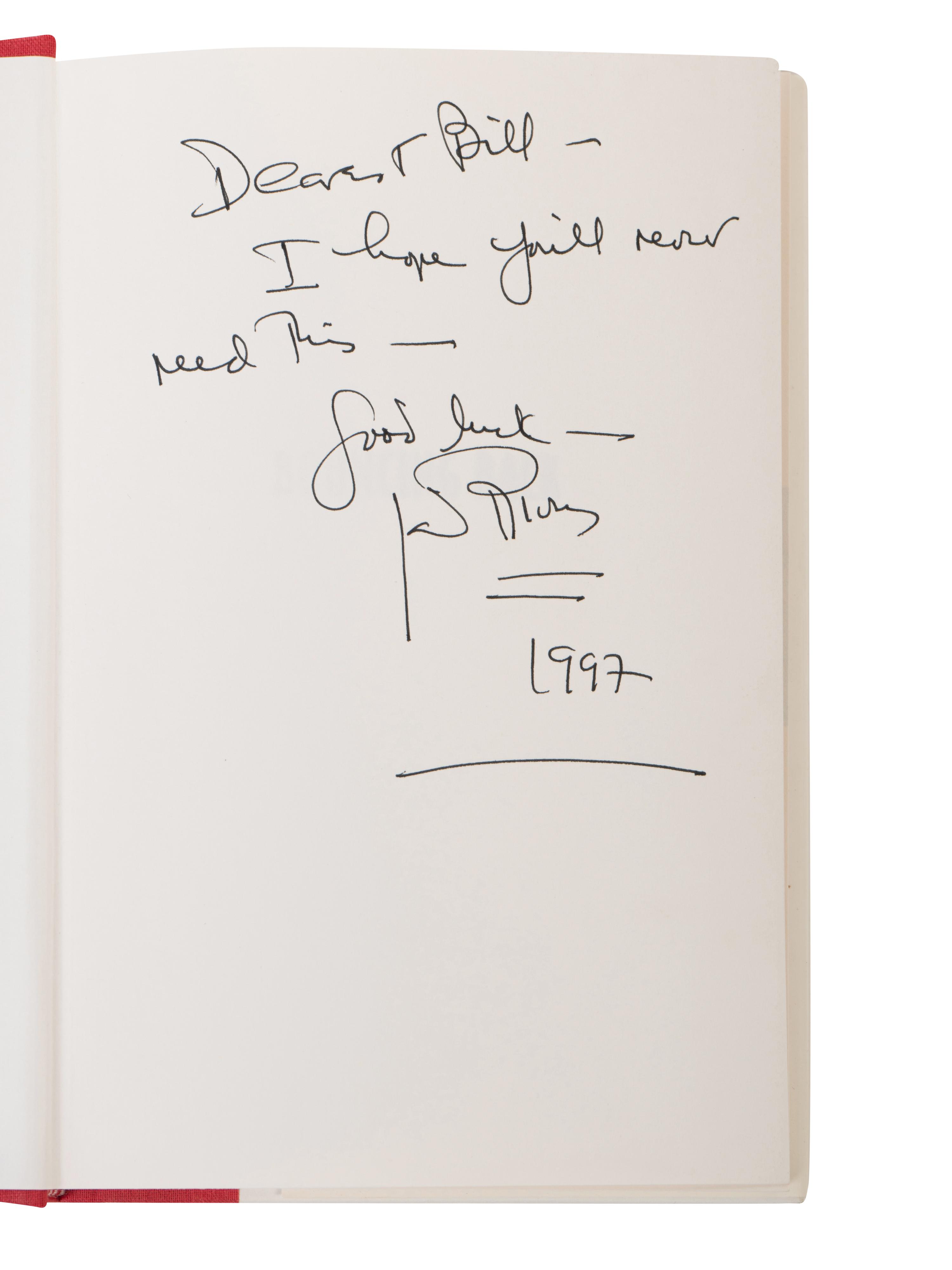 (Books) A group of 8 autographed books by writers, authors, and directors, comprising: