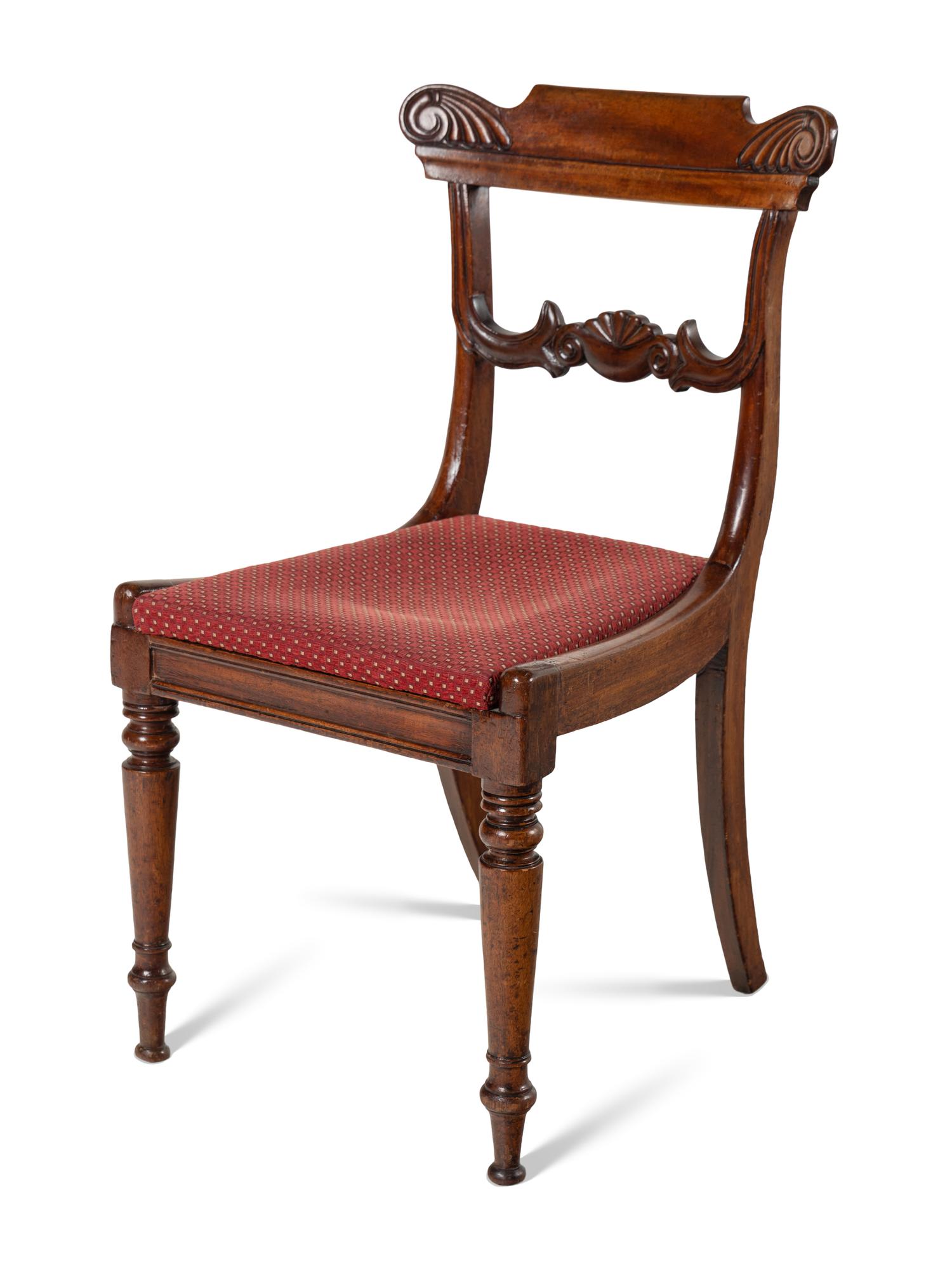 A Pair of William IV Mahogany side chairs