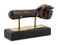 A Carved and Painted Clinched Fist