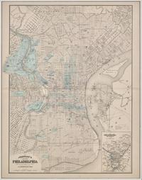 [Philadelphia] Group of 5 19th-20th century maps of Philadelphia