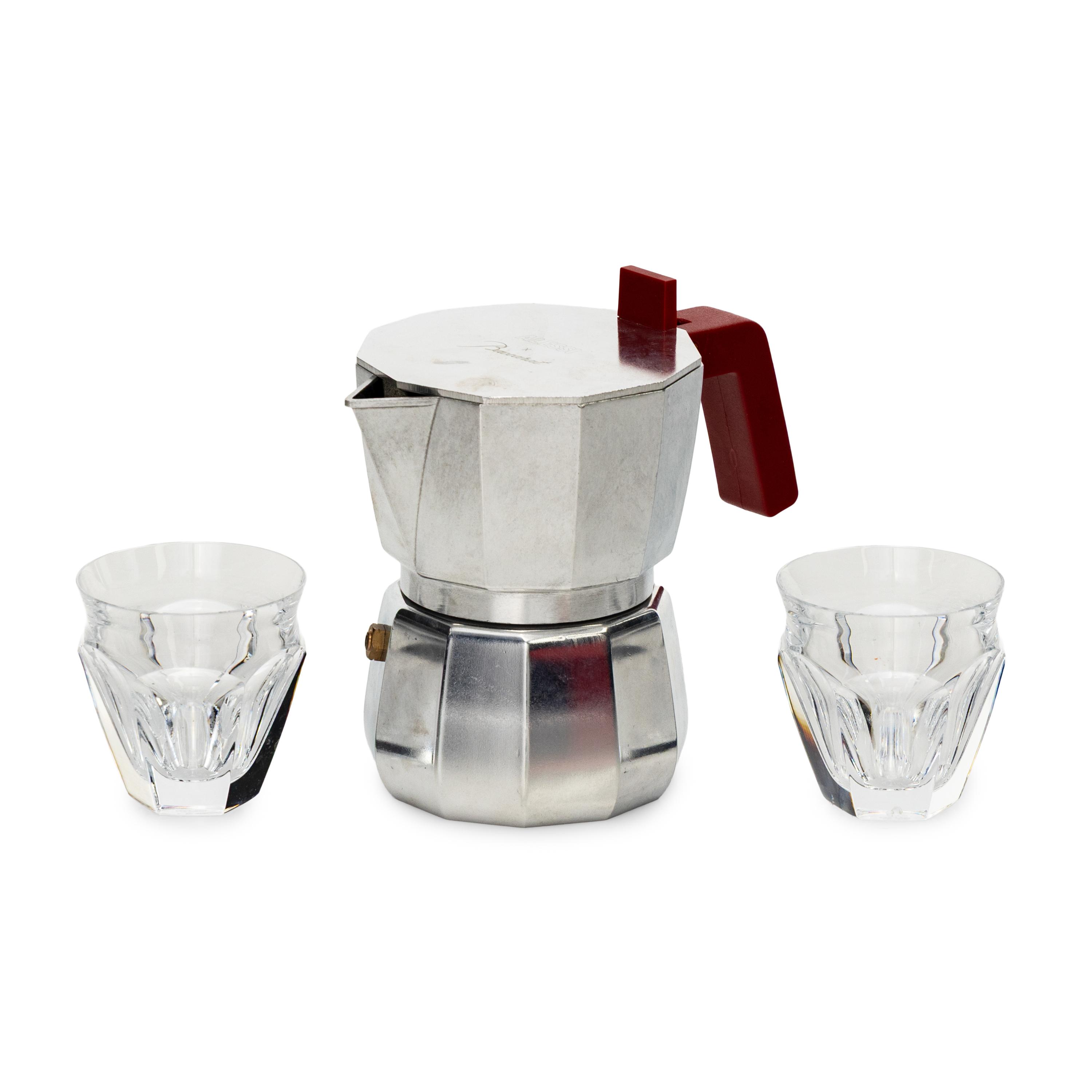 A Baccarat and Alessi Espresso Set