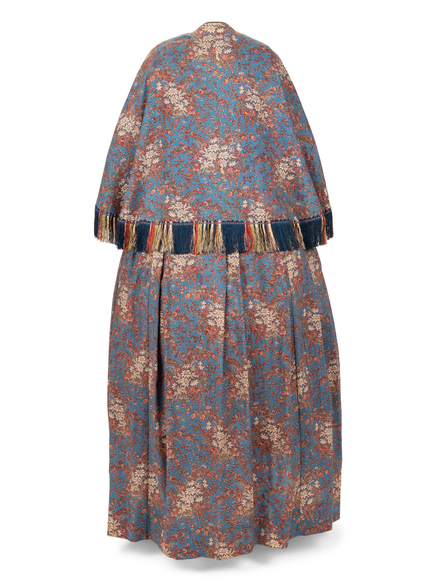Floral Printed Day Dress and Cape, 1860s