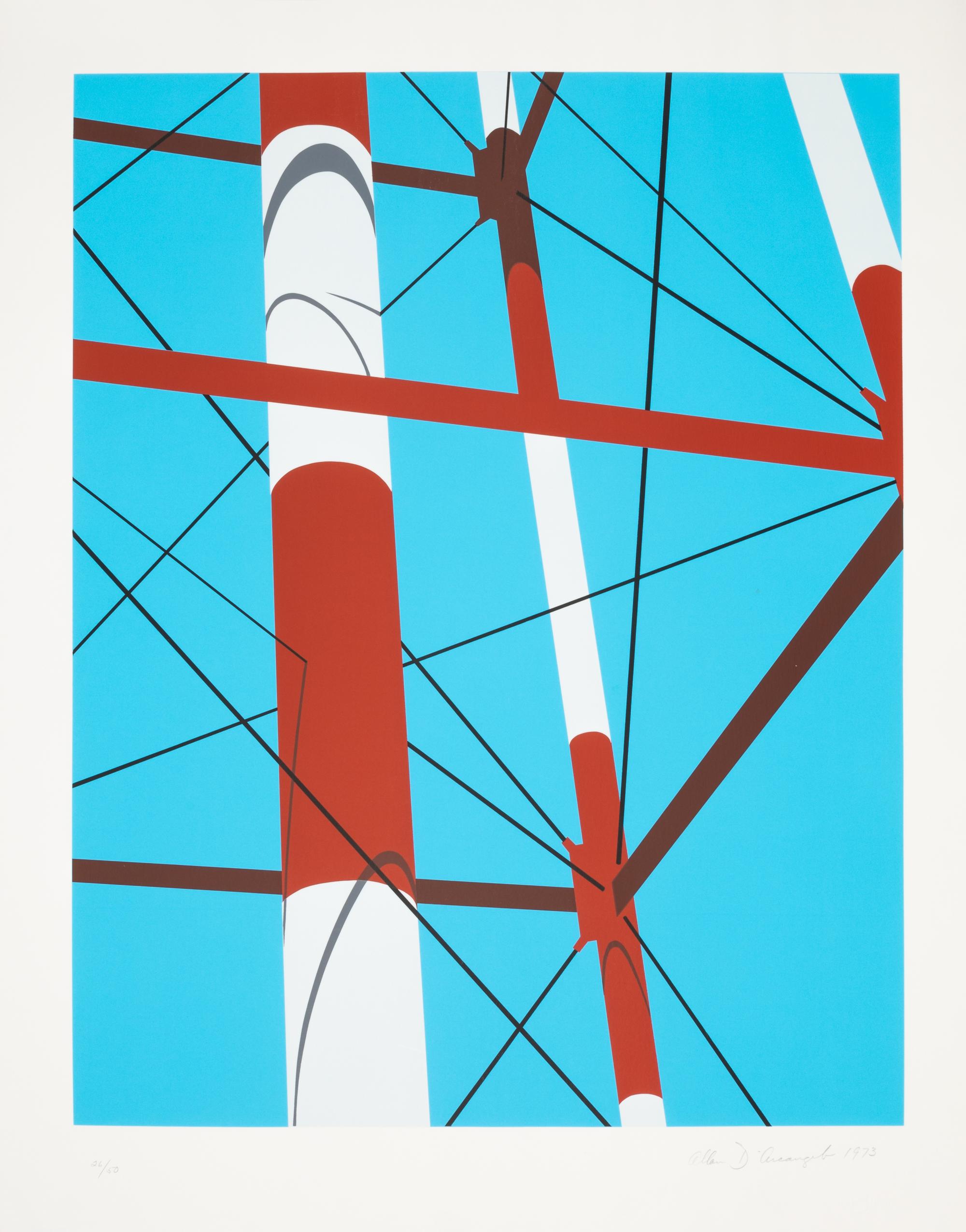 Allan D'Arcangelo, (American, 1930-1998), A group of five works from Watertower, 1973