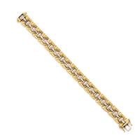 BICOLOR GOLD ZIPPER LINK BRACELET