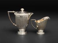 An American Silver Seven Piece Tea and Coffee Service with Matching Tray