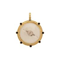 ELIZABETH LOCKE, YELLOW GOLD AND PORCELAIN GEISHA PENDANT