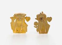A Pair of King and Queen of Hearts Cartier Clips