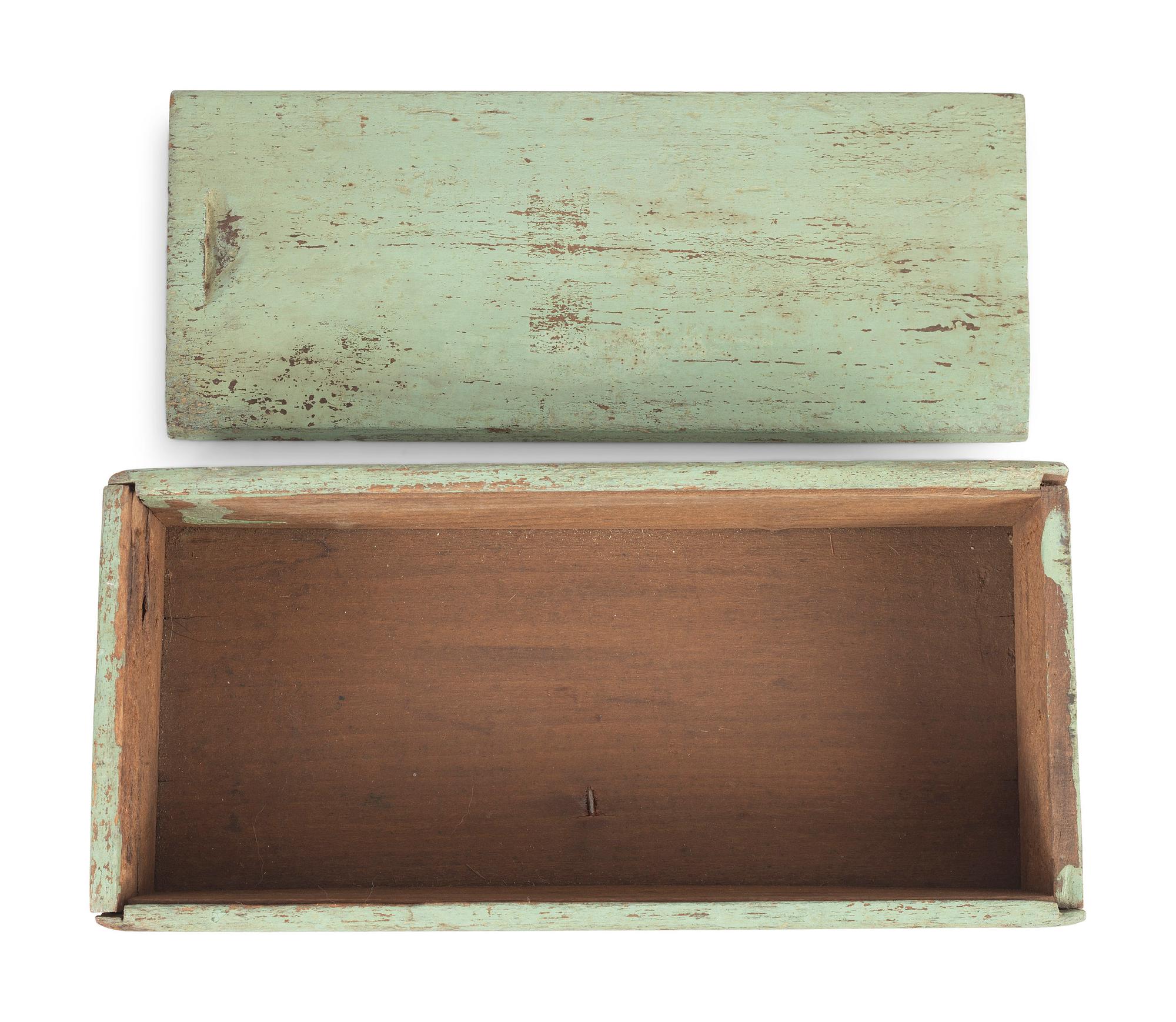 Three Painted Pantry and Slide Boxes