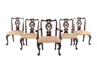 A Set of Five George III Style Mahogany Dining Chairs