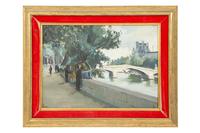 Eighteen Parisian Street Scene Paintings