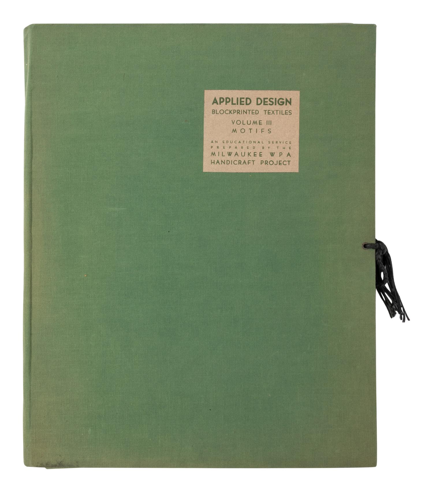 Milwaukee WPA Handicraft Project Blockprinted Textile Sample Book, 1940s