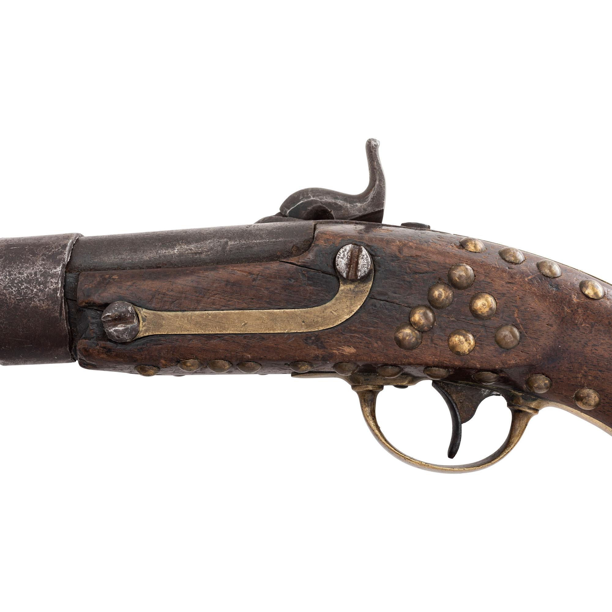 Shortened and Tack Decorated U.S. Model 1842 Percussion Pistol by Aston