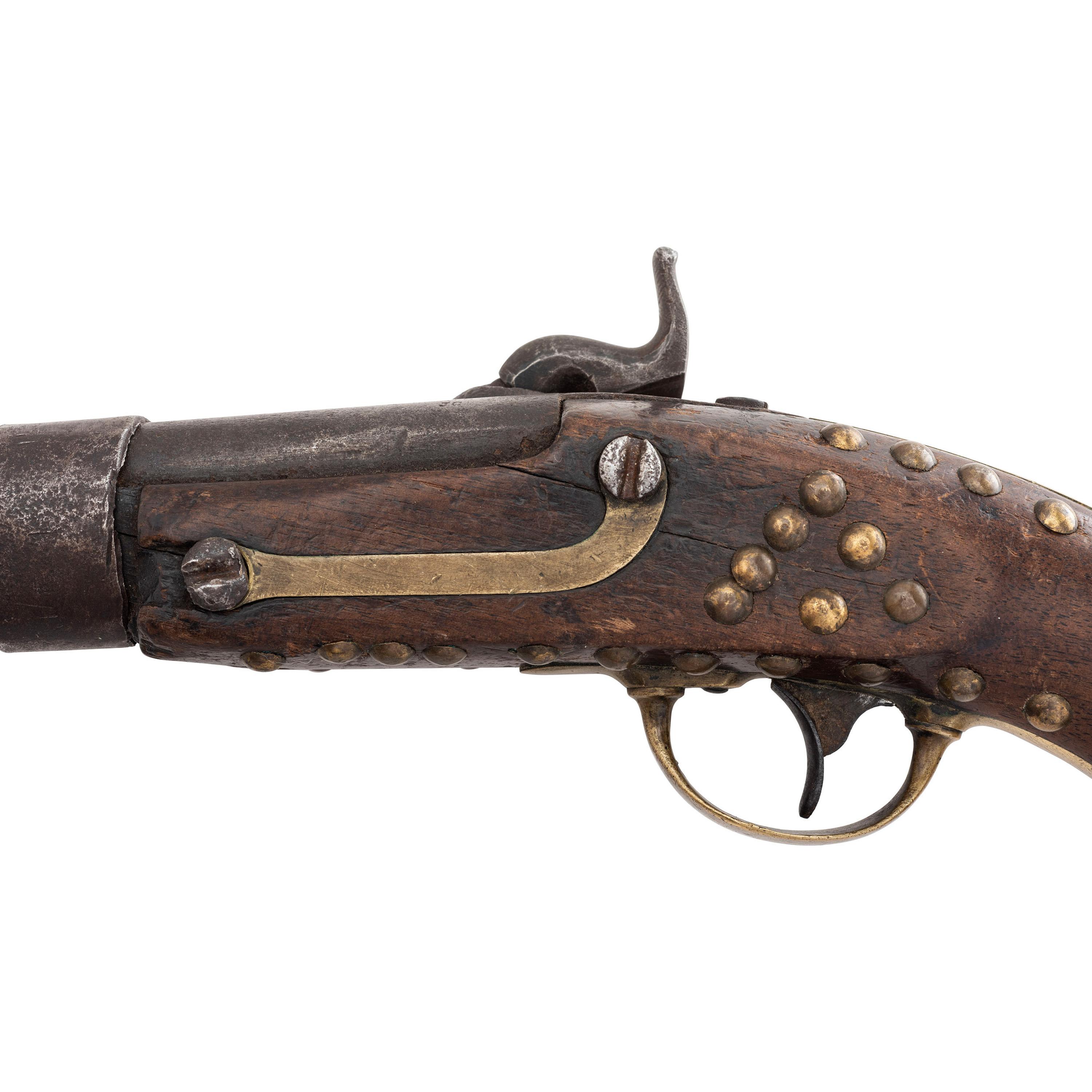 Shortened and Tack Decorated U.S. Model 1842 Percussion Pistol by Aston